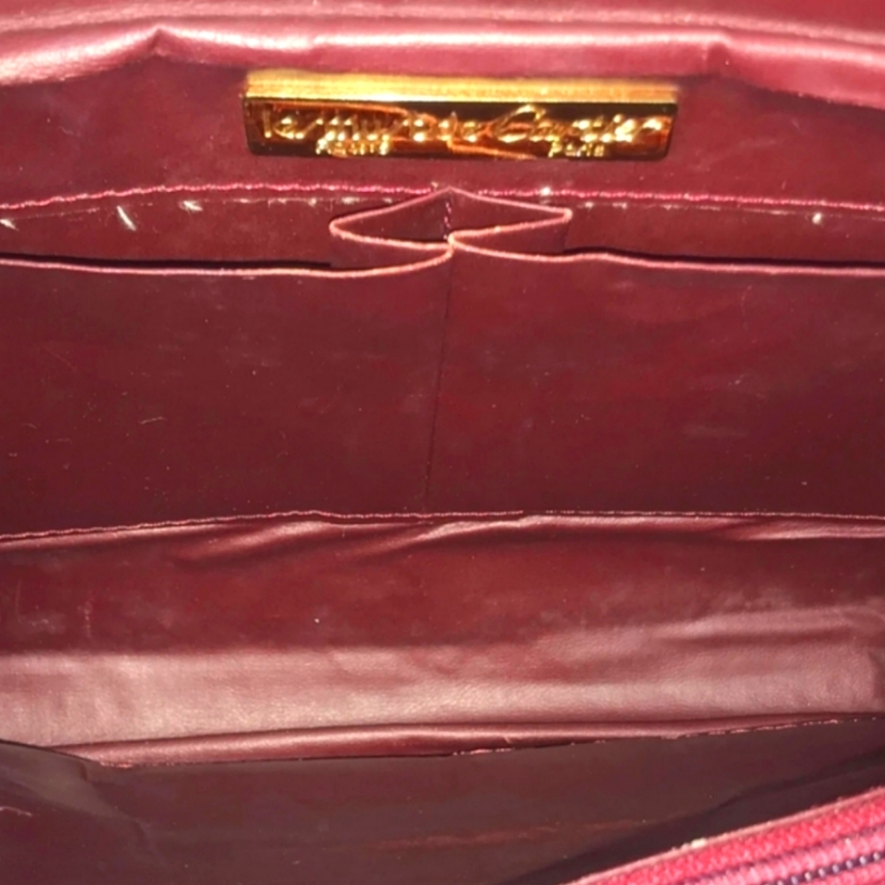 Cartier Bag Shoulder Bag Leather Dark Red View 5
